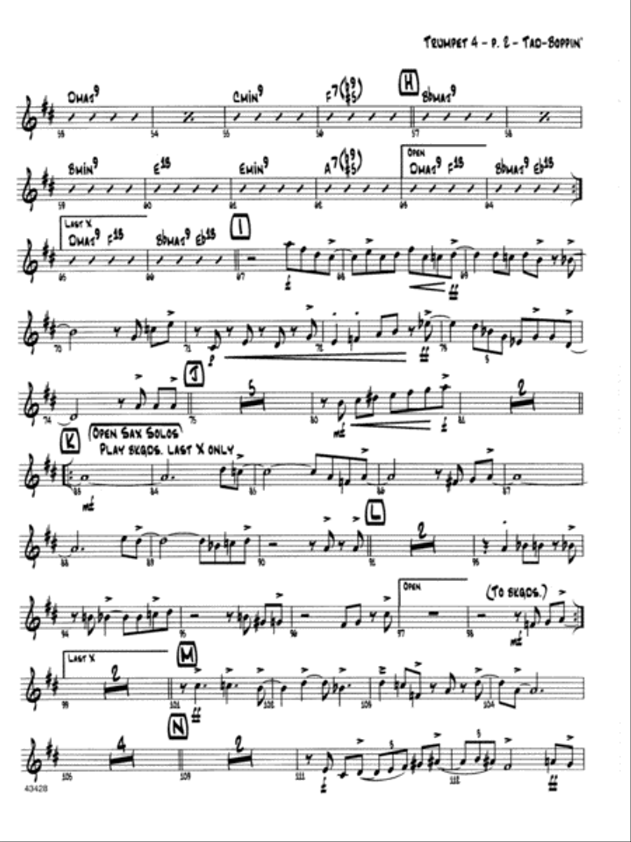 Tad-Boppin - 4th Bb Trumpet B-Flat Trumpet scores gallery preview page 2