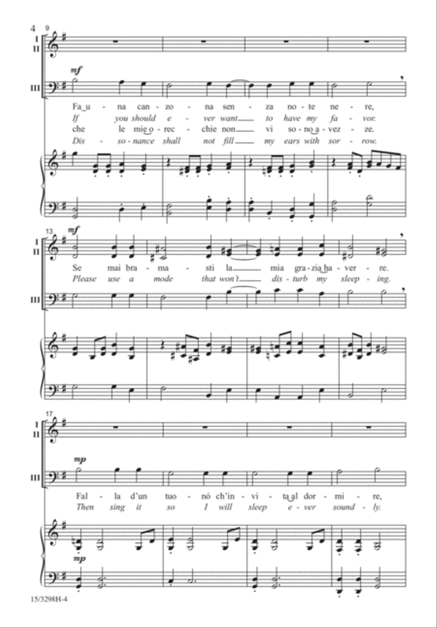 Fa Una Canzona Fa Una Canzona 3-Part scores gallery preview page 3