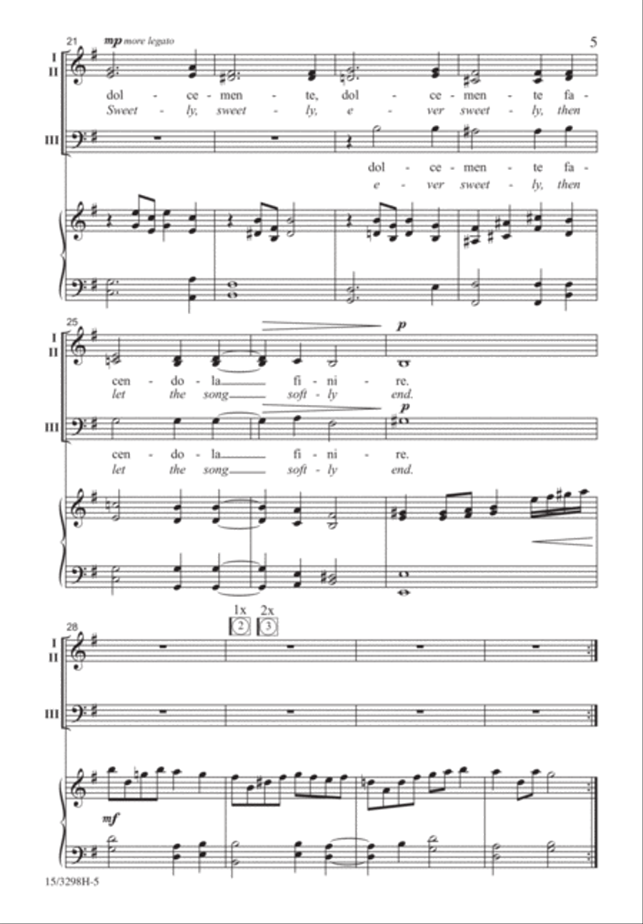 Fa Una Canzona Fa Una Canzona 3-Part scores gallery preview page 4