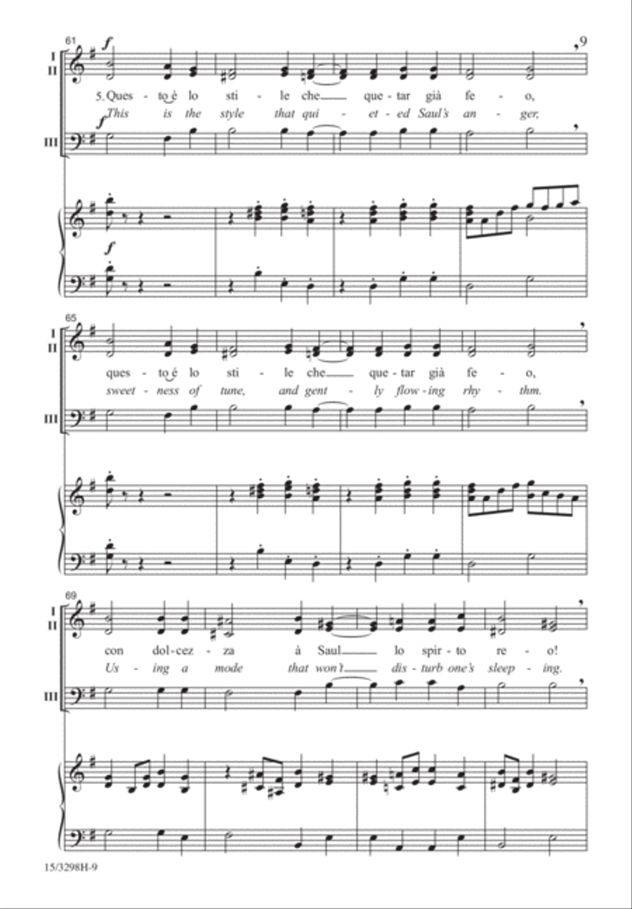 Fa Una Canzona Fa Una Canzona 3-Part scores gallery preview page 8
