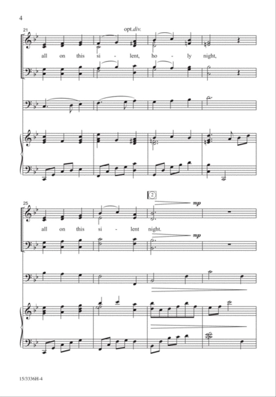 All On a Silent Night All On a Silent Night 4-Part scores gallery preview page 4