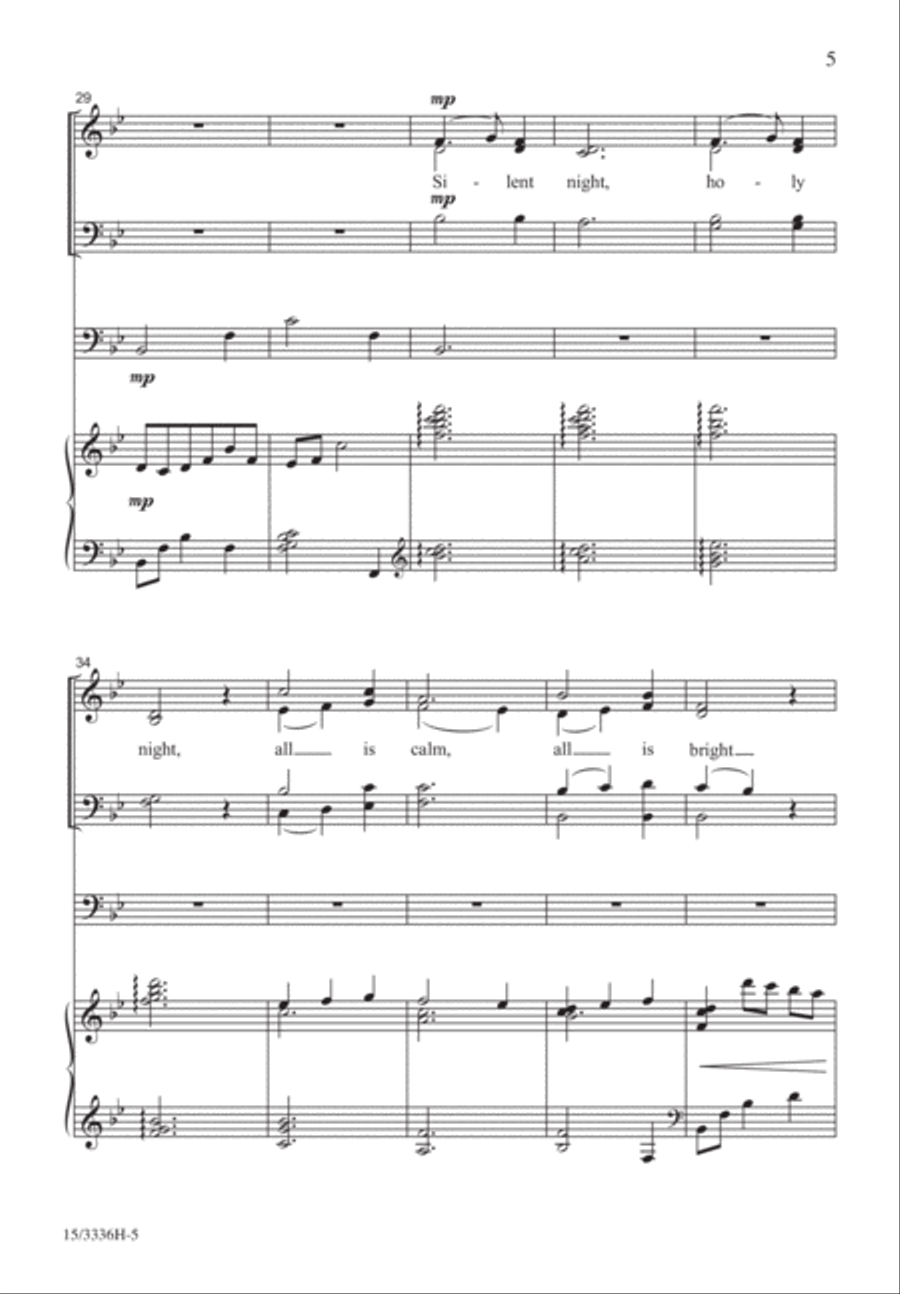 All On a Silent Night All On a Silent Night 4-Part scores gallery preview page 5