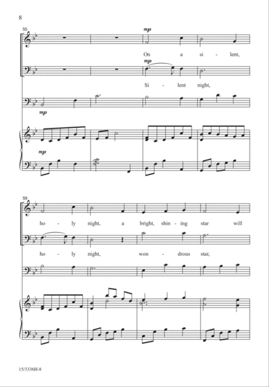 All On a Silent Night All On a Silent Night 4-Part scores gallery preview page 8