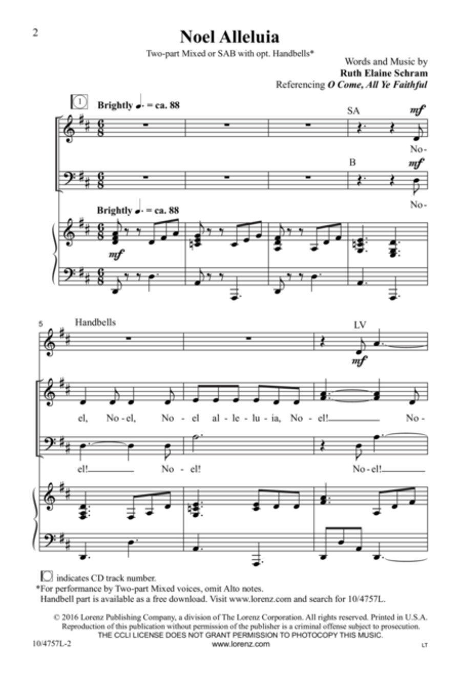 Noel Alleluia Noel Alleluia 2-Part scores gallery preview page 2