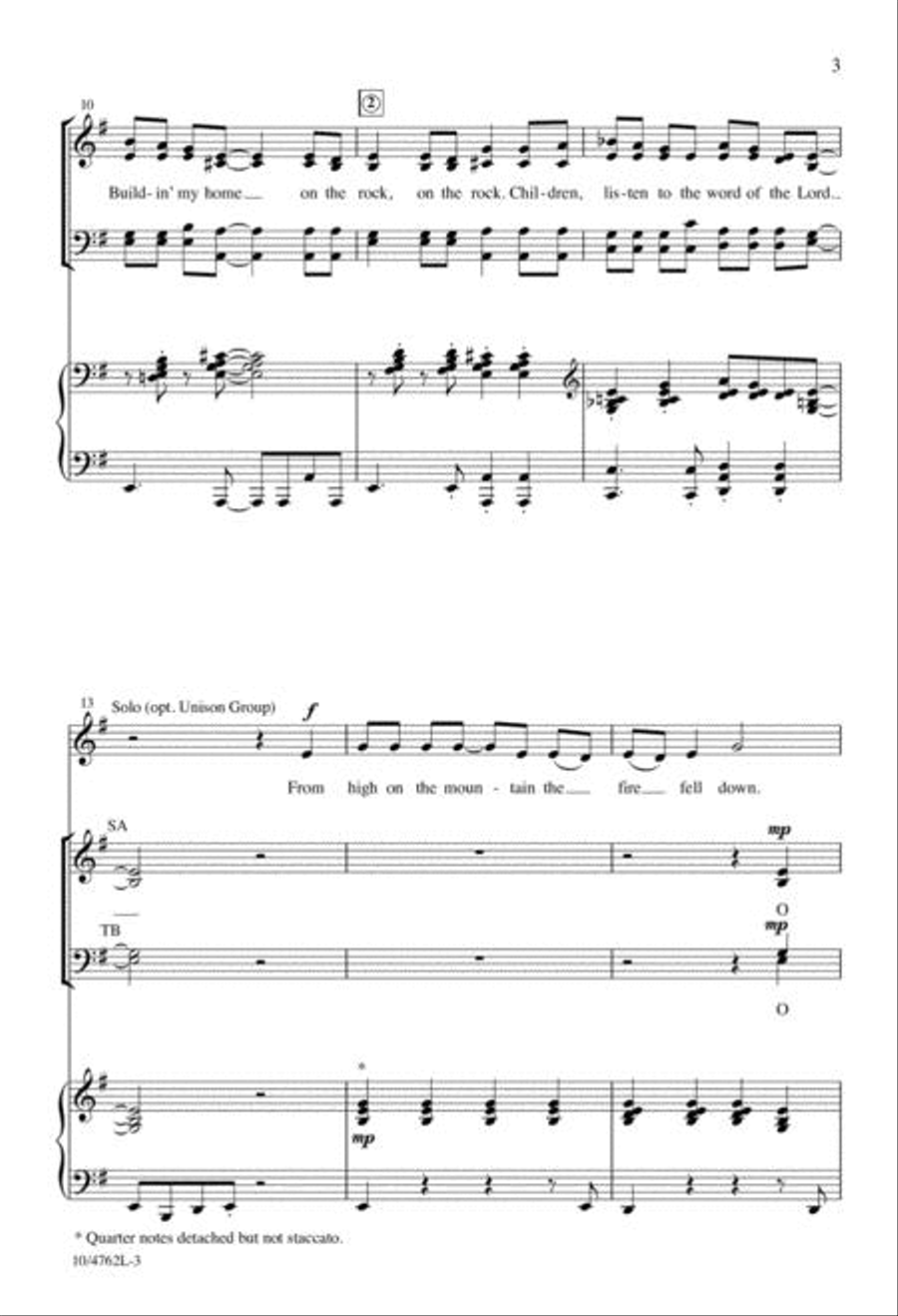Home on the Rock 4-Part - Sheet Music page 3