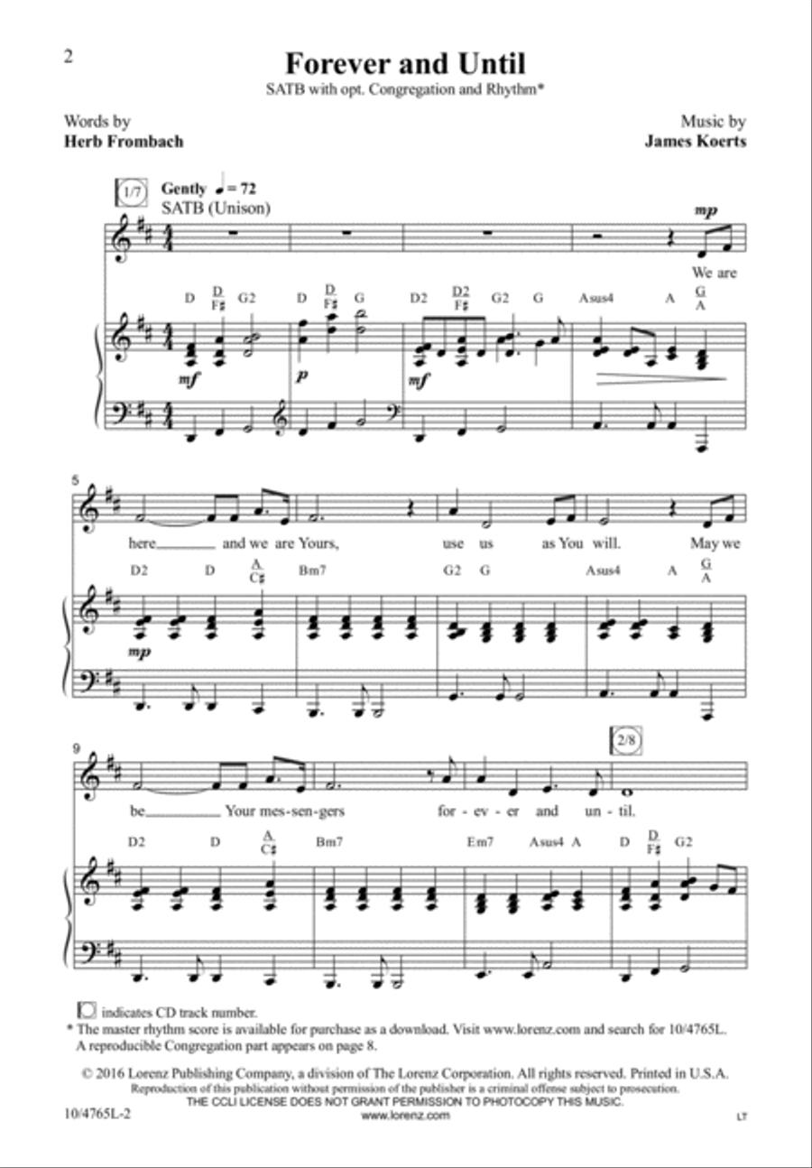 Forever and Until Forever and Until 4-Part scores gallery preview page 2