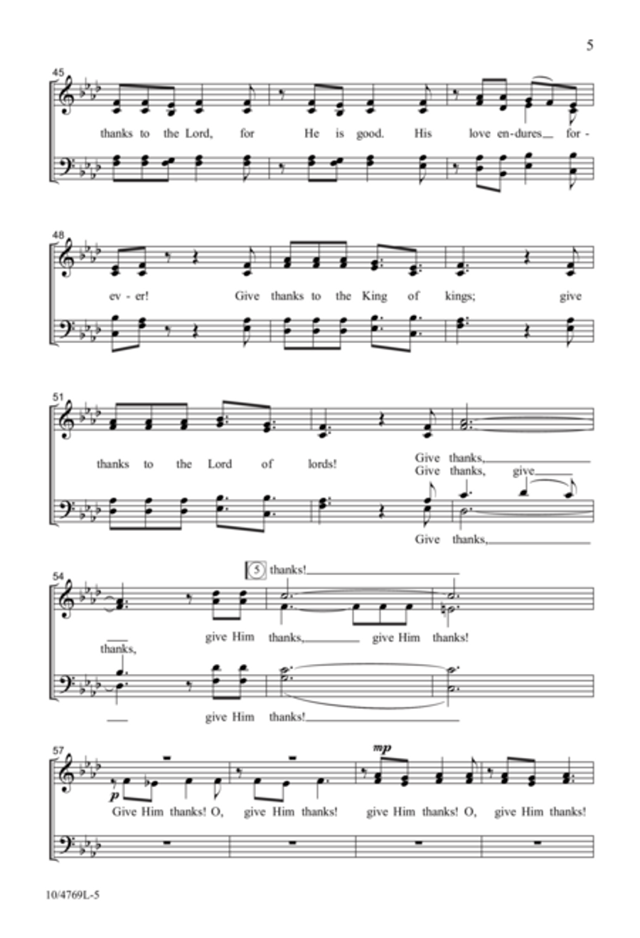 Give Him Thanks! Give Him Thanks! 4-Part scores gallery preview page 5