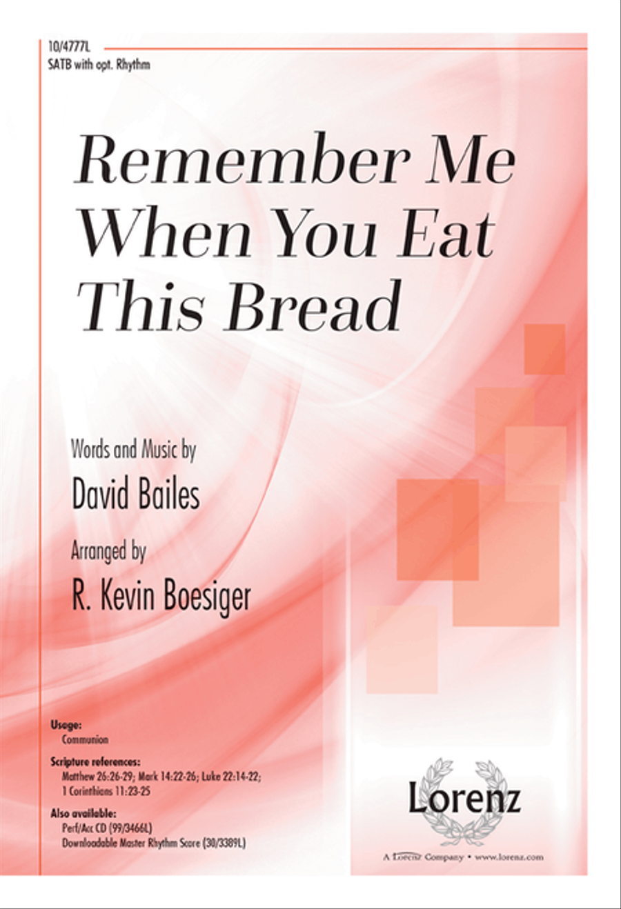 Remember Me When You Eat This Bread 4-Part scores gallery preview page 1
