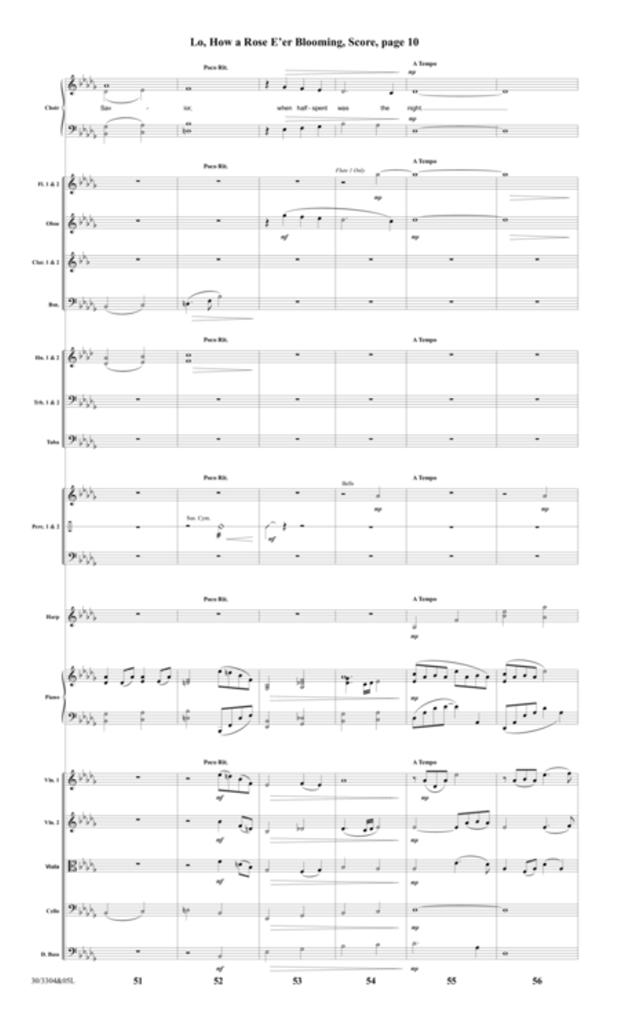 Lo, How a Rose E'er Blooming - Orchestral Score and Parts Choir scores gallery preview page 13