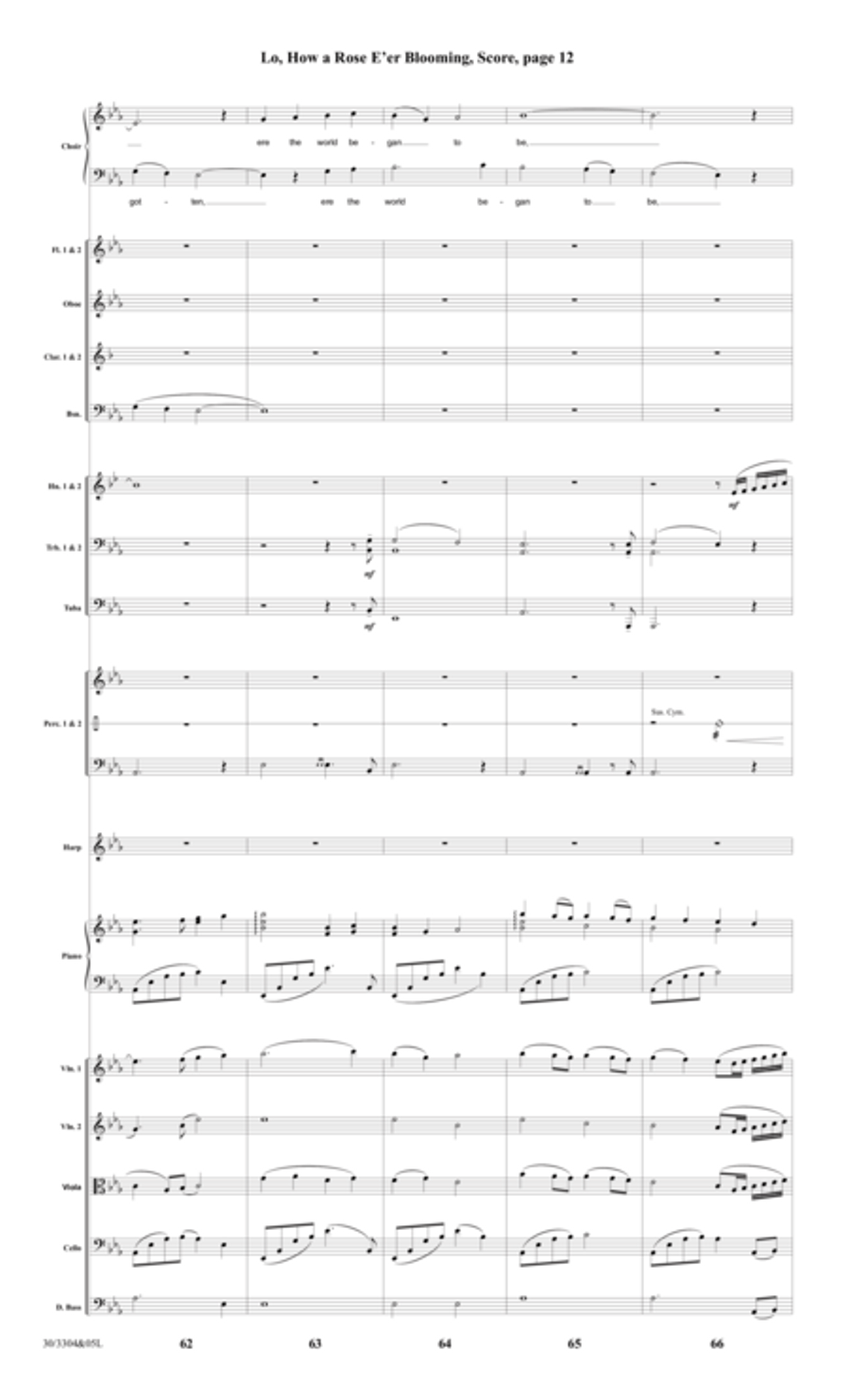 Lo, How a Rose E'er Blooming - Orchestral Score and Parts Choir scores gallery preview page 15