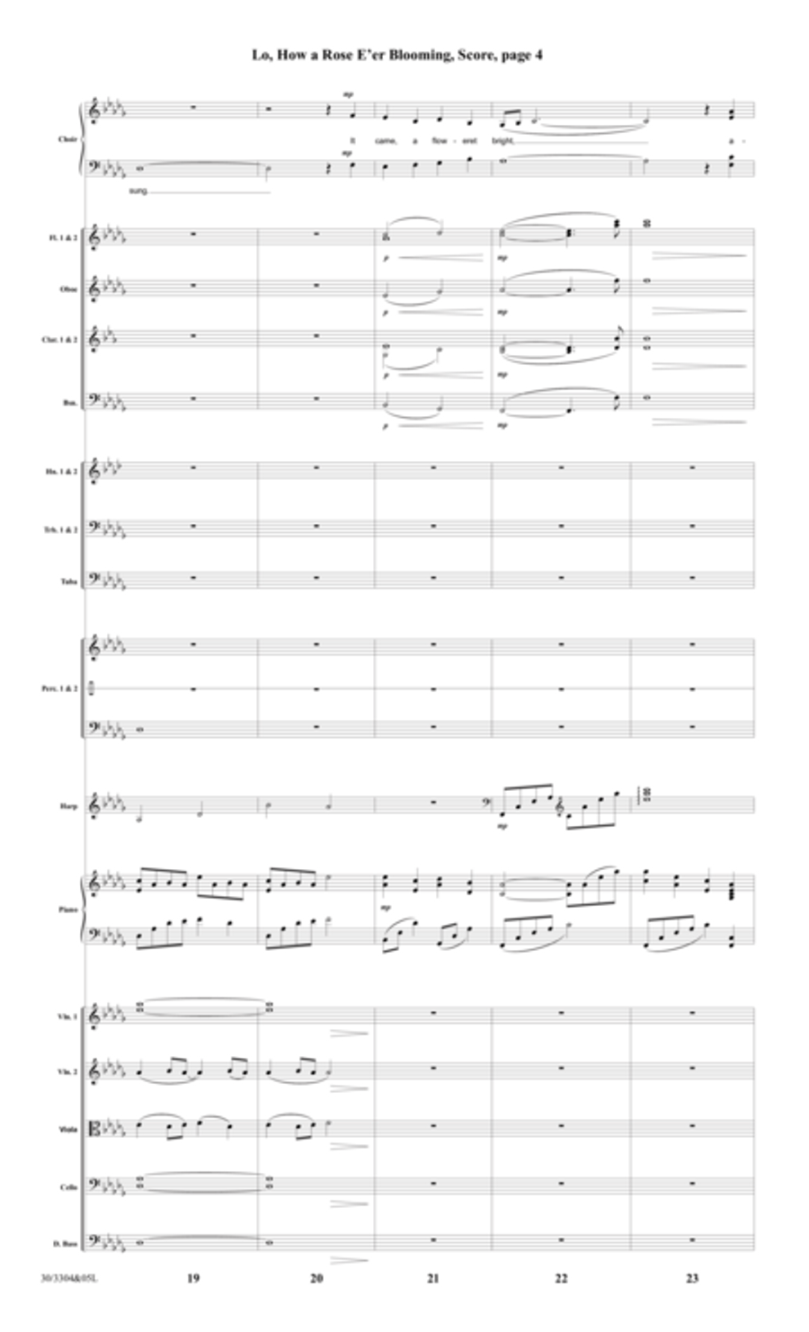 Lo, How a Rose E'er Blooming - Orchestral Score and Parts Choir scores gallery preview page 7