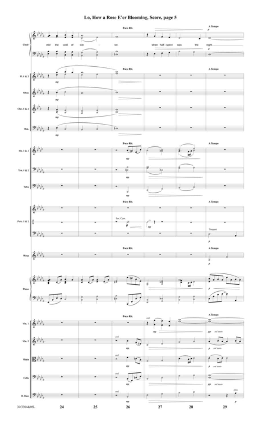 Lo, How a Rose E'er Blooming - Orchestral Score and Parts Choir scores gallery preview page 8