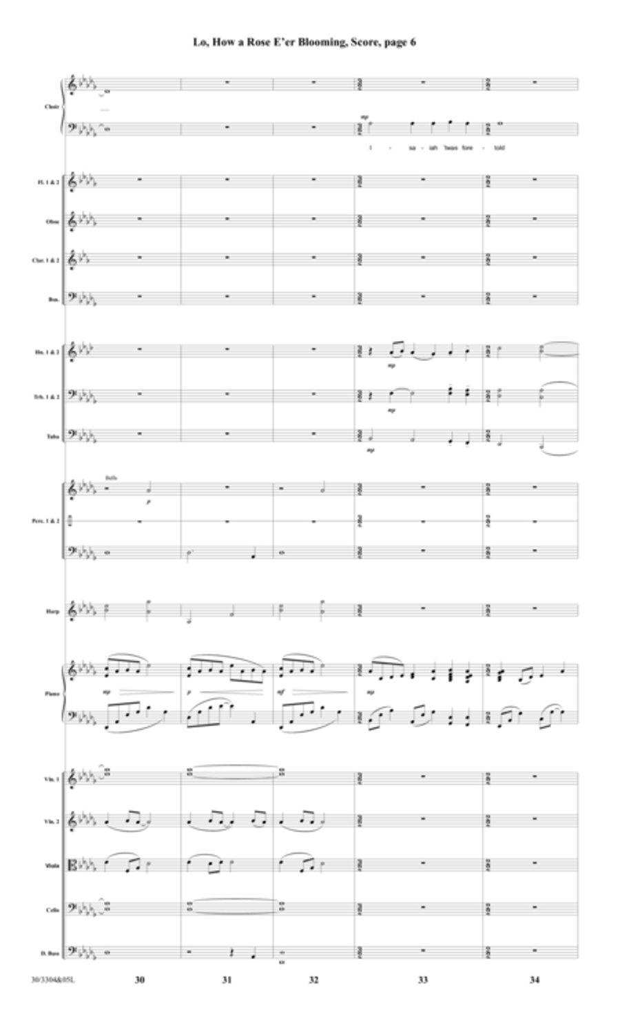 Lo, How a Rose E'er Blooming - Orchestral Score and Parts Choir scores gallery preview page 9