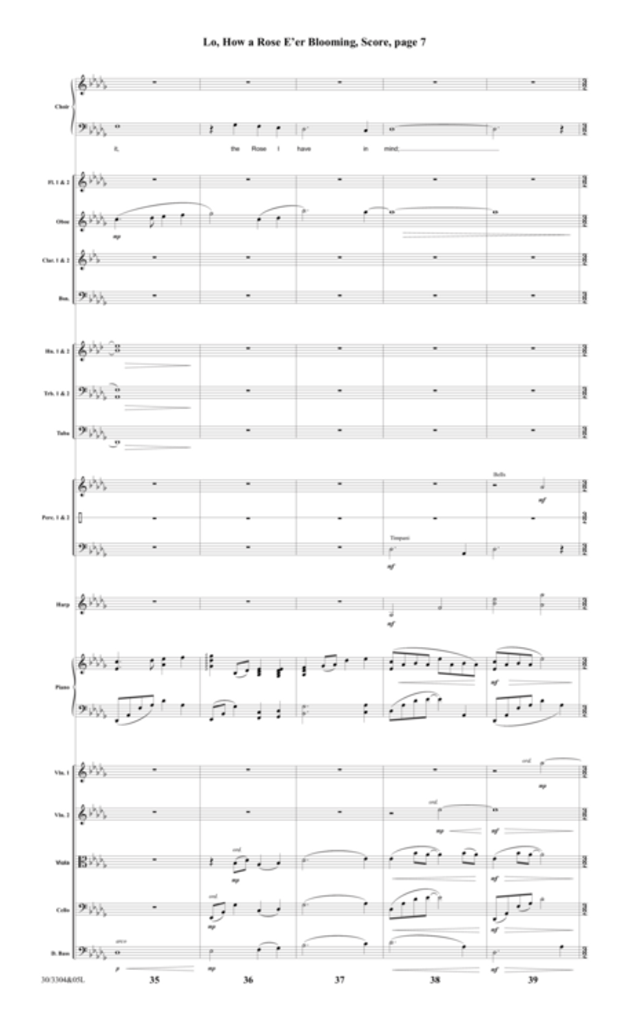Lo, How a Rose E'er Blooming - Orchestral Score and Parts Choir scores gallery preview page 10