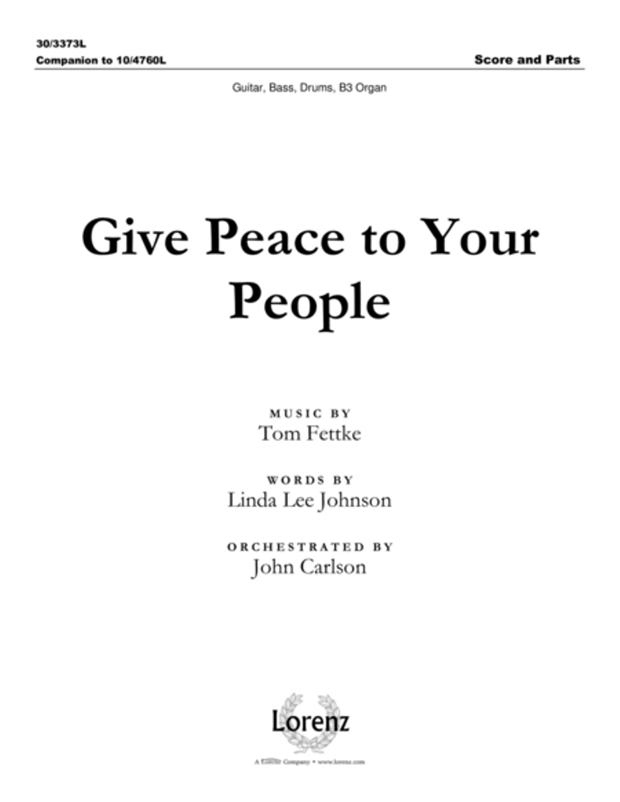 Give Peace to Your People - Rhythm Score and Parts Choir scores gallery preview page 2