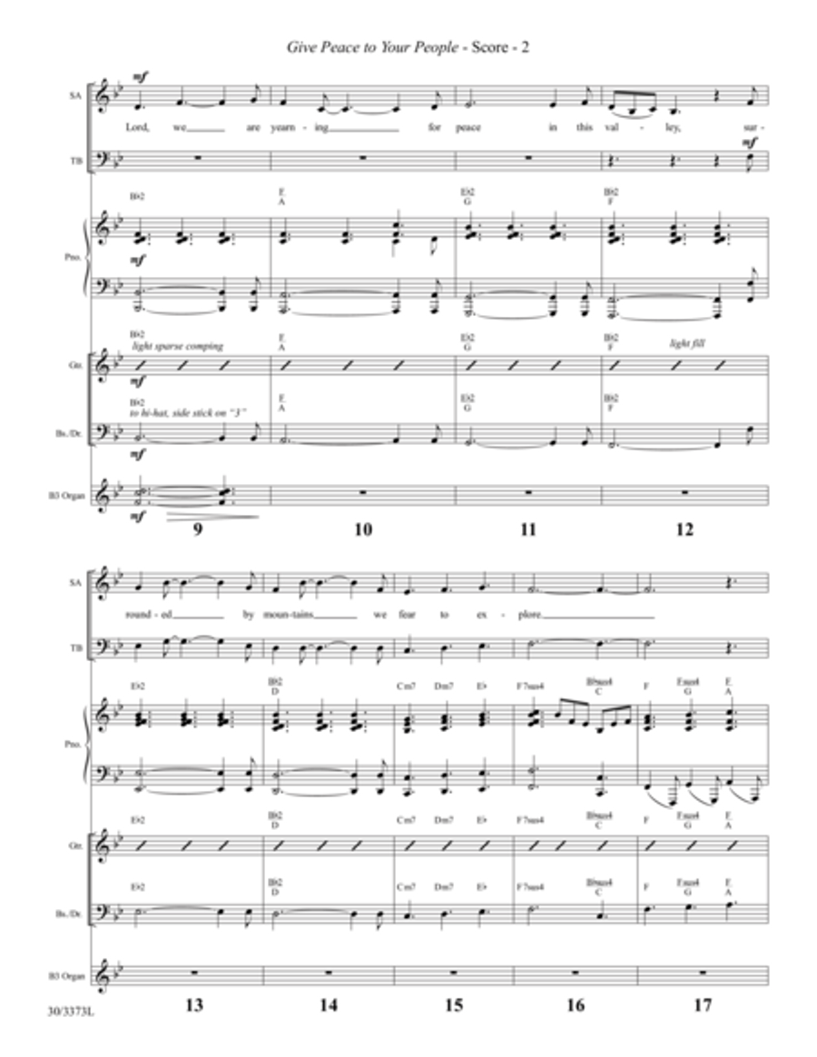 Give Peace to Your People - Rhythm Score and Parts Choir scores gallery preview page 5