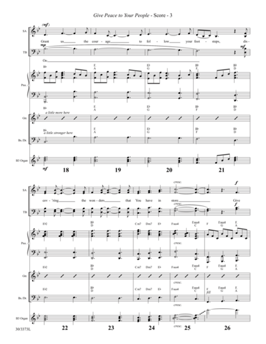 Give Peace to Your People - Rhythm Score and Parts Choir scores gallery preview page 6