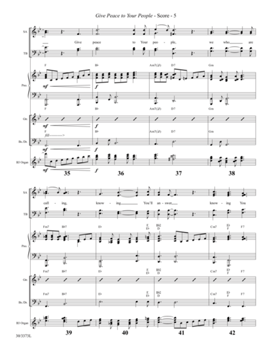 Give Peace to Your People - Rhythm Score and Parts Choir scores gallery preview page 8