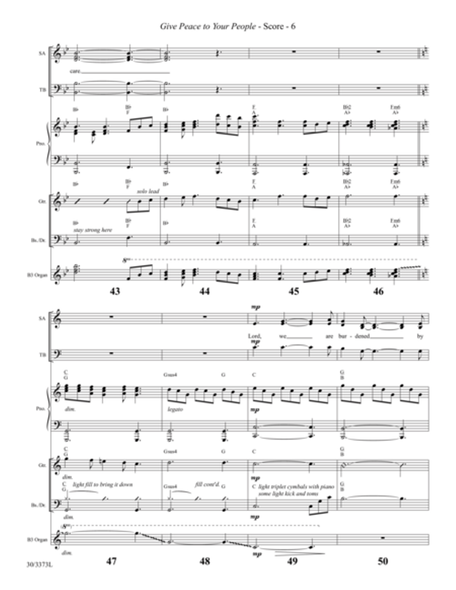 Give Peace to Your People - Rhythm Score and Parts Choir scores gallery preview page 9