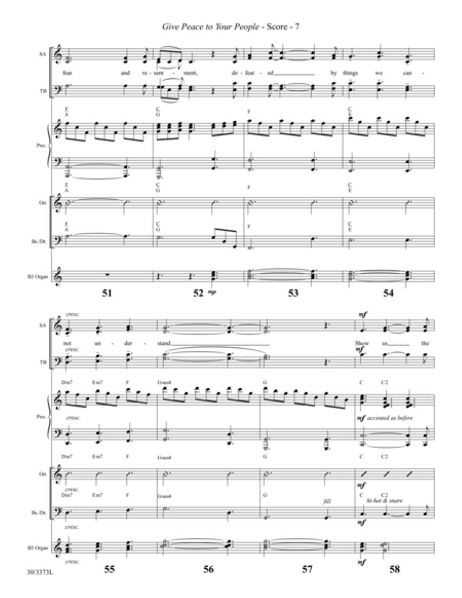 Give Peace to Your People - Rhythm Score and Parts Choir scores gallery preview page 10