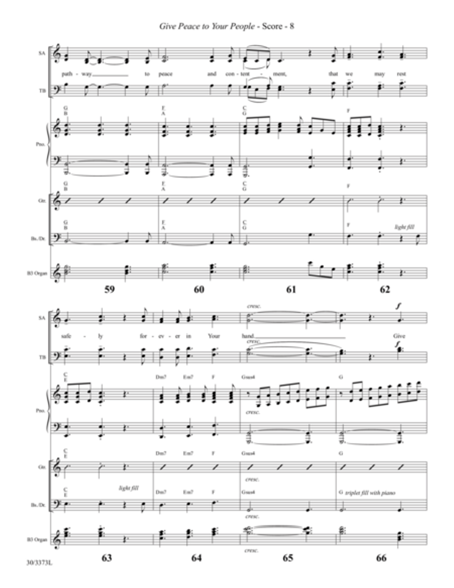 Give Peace to Your People - Rhythm Score and Parts Choir scores gallery preview page 11