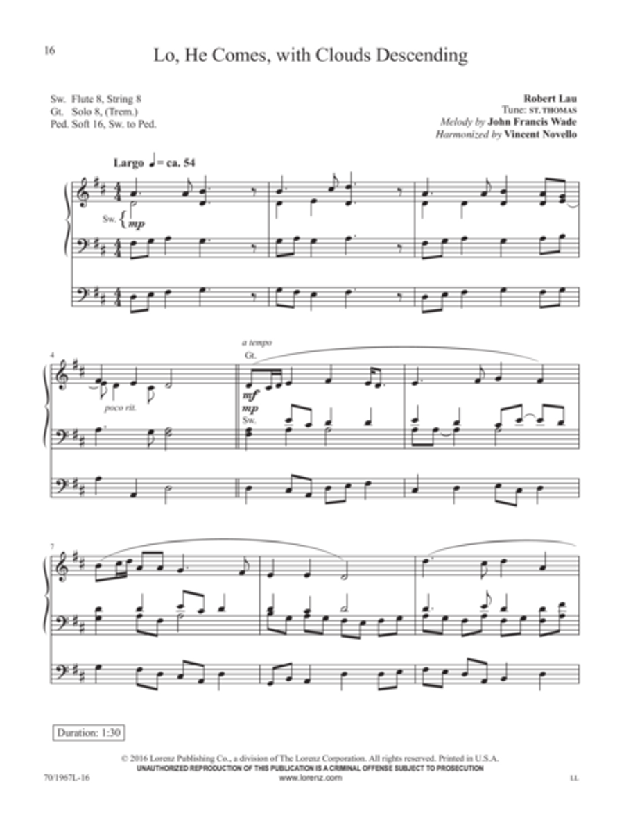Lo, He Comes! Lo, He Comes! Organ Solo scores gallery preview page 8