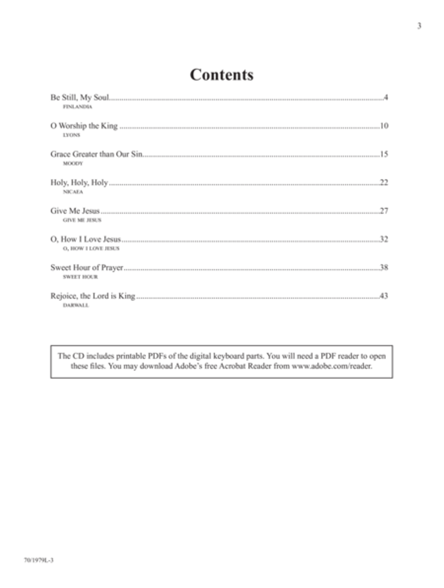 Hymns: Acoustic and Electric Electronic Keyboard scores gallery preview page 3