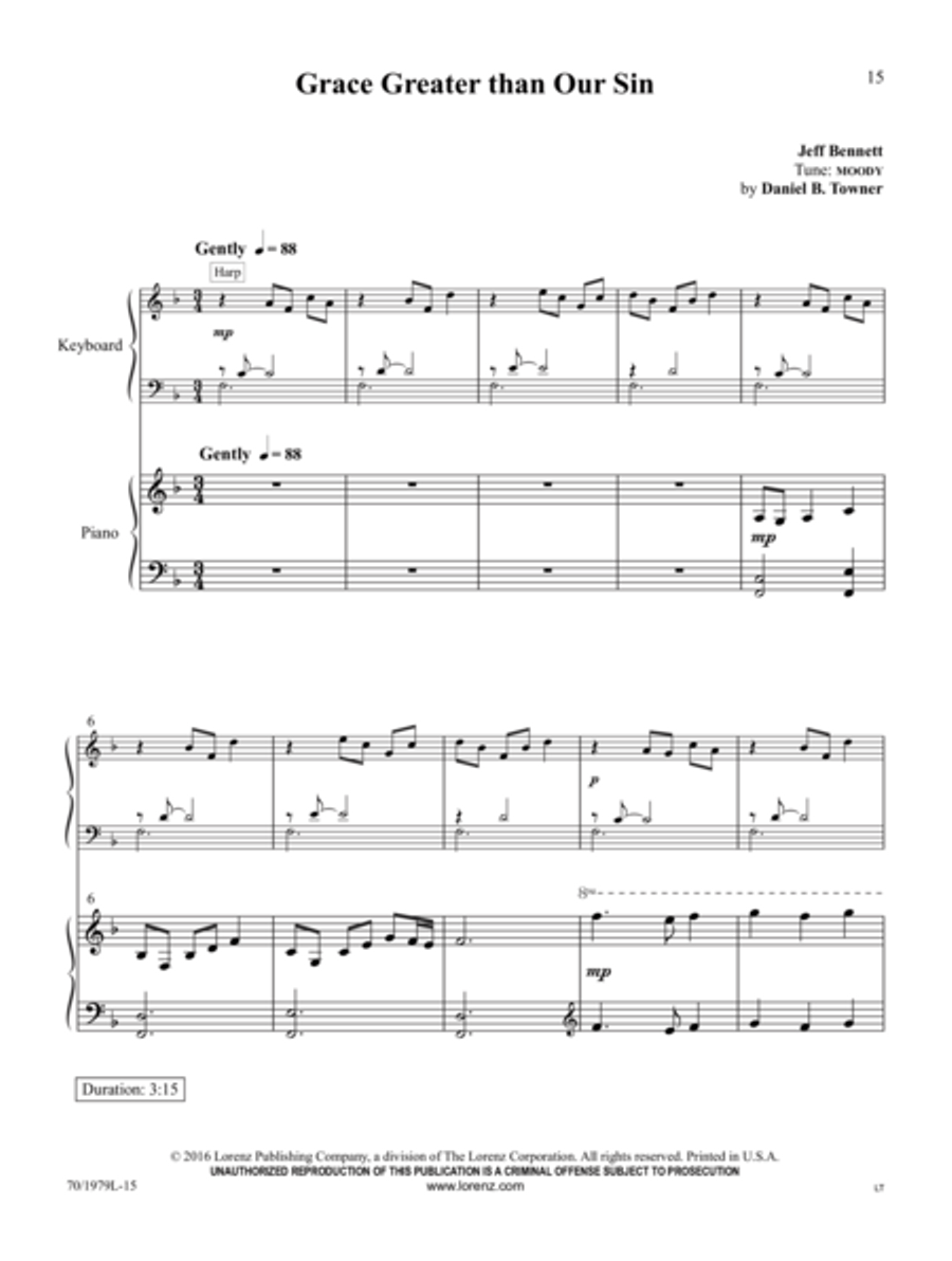 Hymns: Acoustic and Electric Electronic Keyboard scores gallery preview page 11