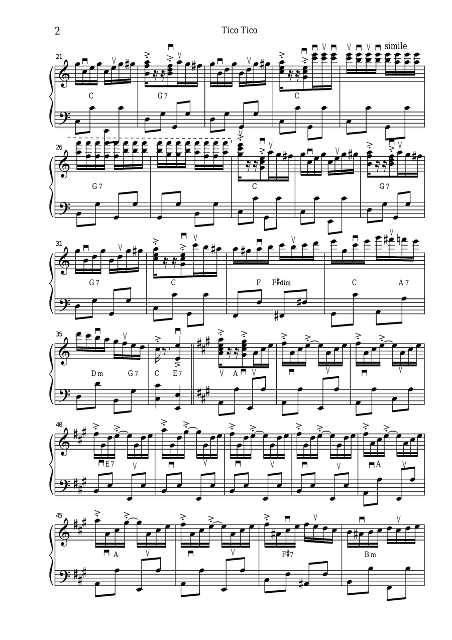 TICO TICO TICO TICO Accordion scores gallery preview page 2