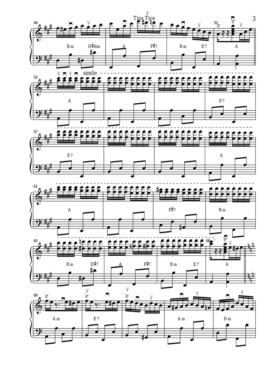 TICO TICO TICO TICO Accordion scores gallery preview page 3