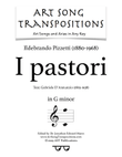 PIZZETTI: I pastori (transposed to G minor)