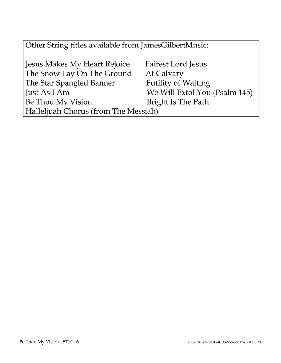 Be Thou My Vision by James Gilbert String Quartet - Digital Sheet Music page 2
