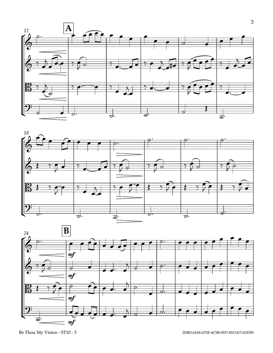 Be Thou My Vision by James Gilbert String Quartet - Digital Sheet Music page 5