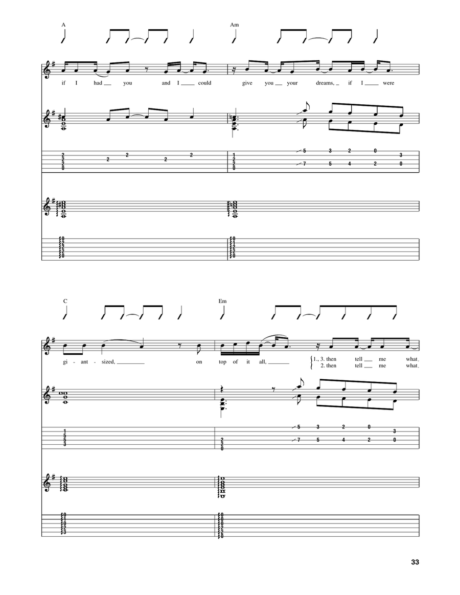 If I Had It All Acoustic Guitar scores gallery preview page 4