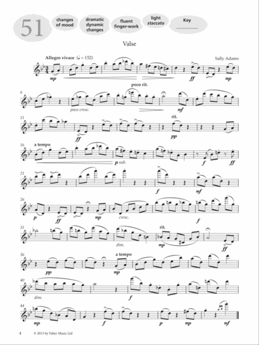 More Graded Studies for Flute, Book 2 Flute scores gallery preview page 5