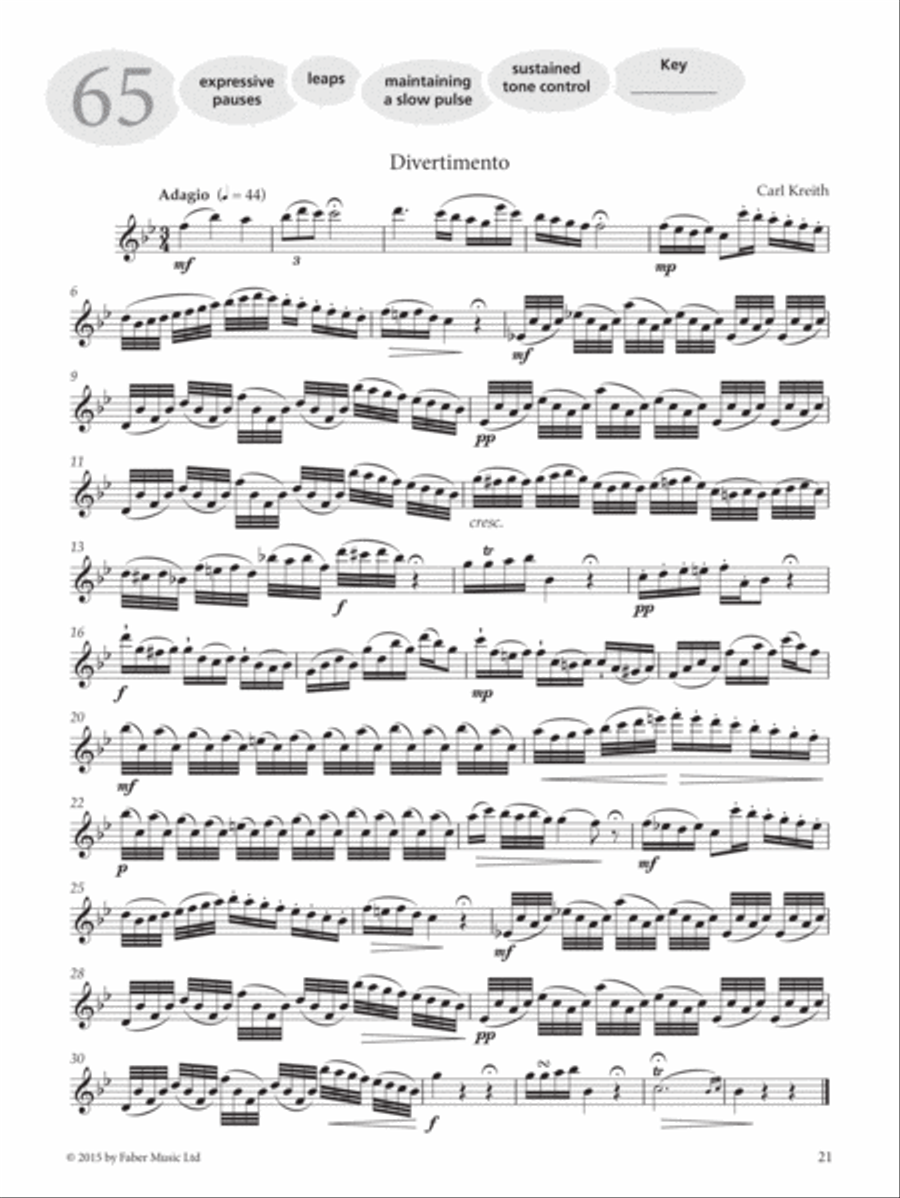 More Graded Studies for Flute, Book 2 Flute scores gallery preview page 6