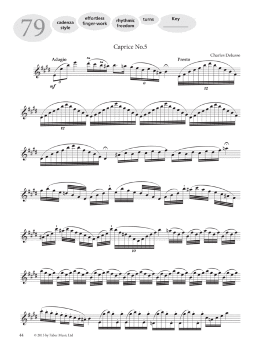 More Graded Studies for Flute, Book 2 Flute scores gallery preview page 7