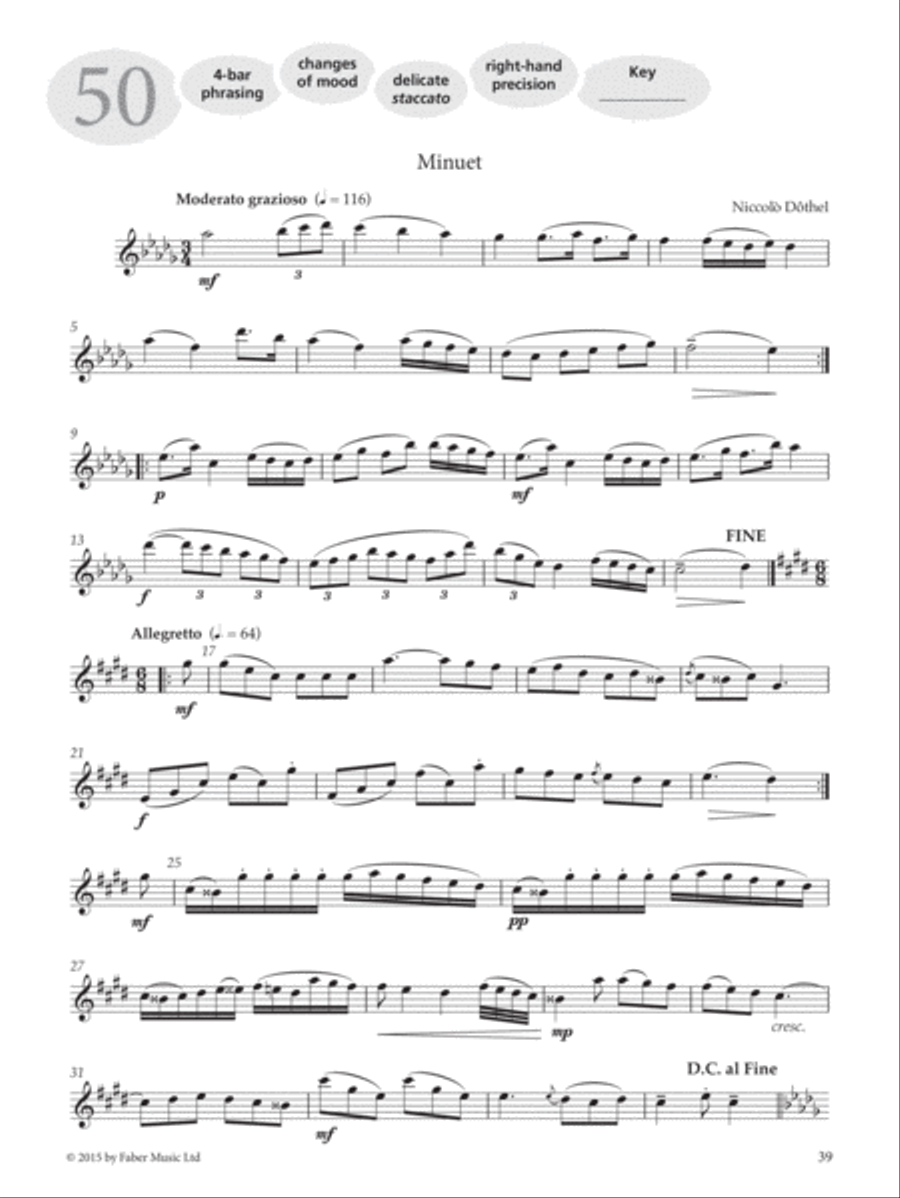 More Graded Studies for Flute, Book 1 Flute scores gallery preview page 7