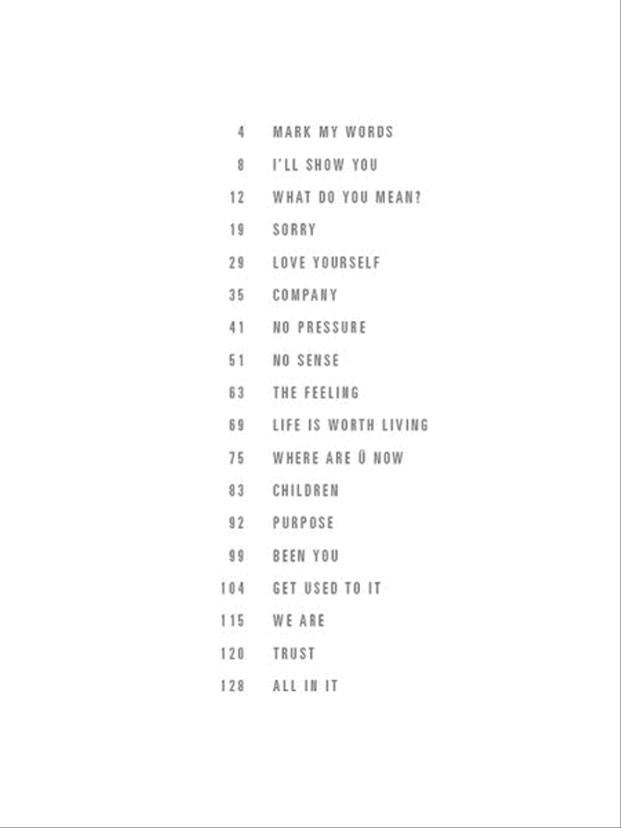 Justin Bieber - Purpose Piano, Vocal, Guitar scores gallery preview page 2