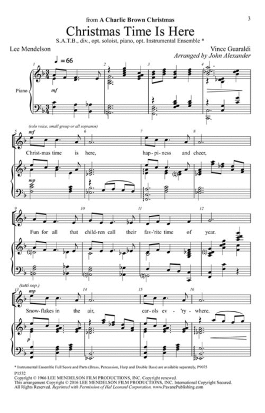 Christmas Time Is Here Christmas Time Is Here 4-Part scores gallery preview page 2