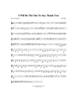 I Will Be The One To Say Thank You
