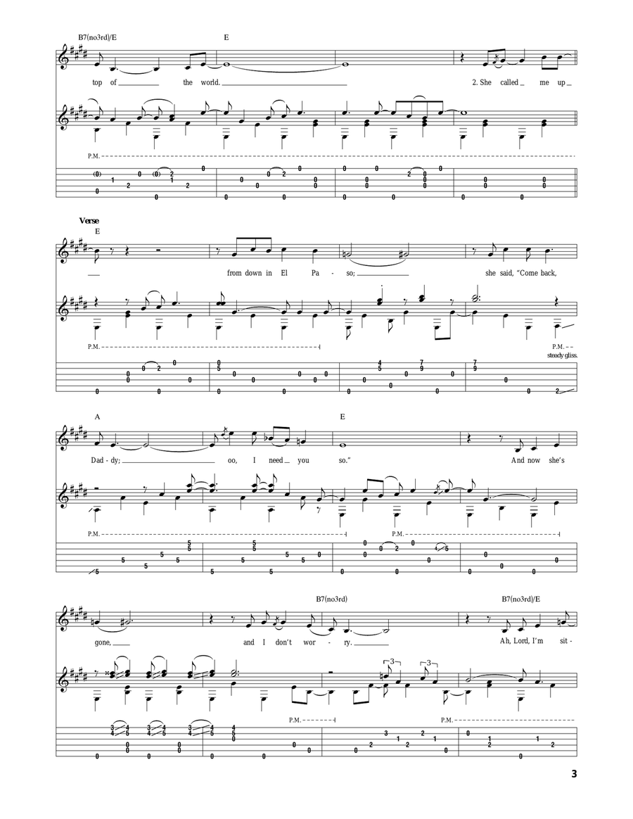 Sitting On Top Of The World Acoustic Guitar scores gallery preview page 3