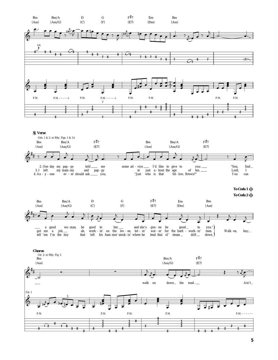 Walk On Boy Walk On Boy Acoustic Guitar scores gallery preview page 5