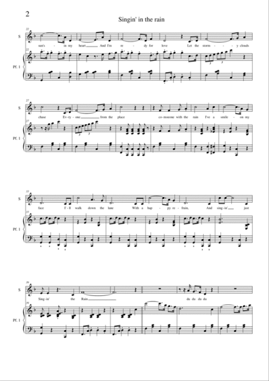 Singin' In The Rain Singin' In The Rain Voice scores gallery preview page 2