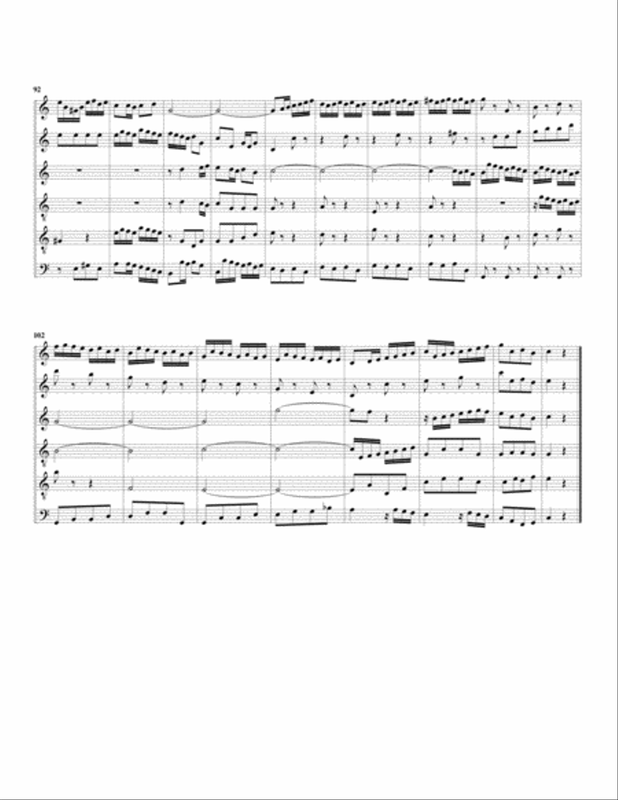 Aria: Alleluja from Cantata BWV 51 (arrangement for 6 recorders) Recorder scores gallery preview page 6