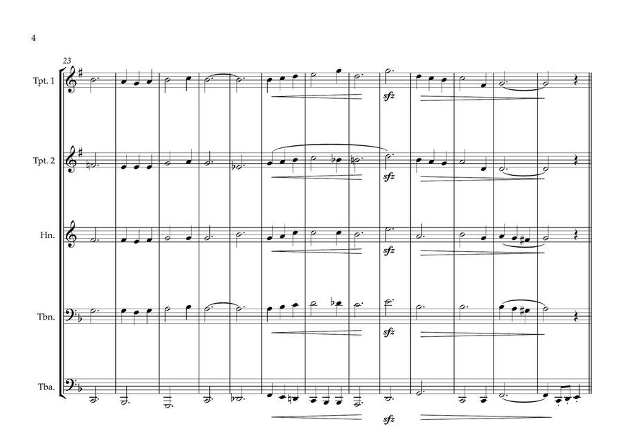 Caymanian National Song (''Beloved Isle Cayman'') for Brass Quintet (World National Anthem Series) Brass Quintet scores gallery preview page 4