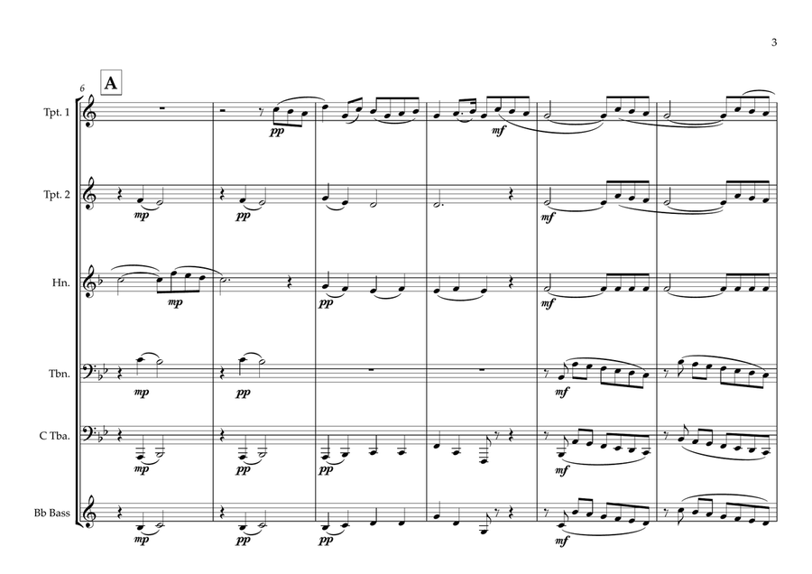 Congo (Democratic Repubic) National Anthem (Debout Kongolaise-Arise Congolese) for Brass Quintet Brass Quintet scores gallery preview page 3