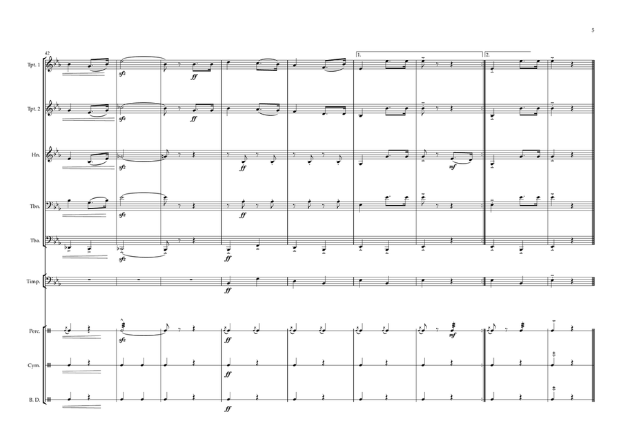 Cuban National Anthem for Brass Quintet Brass Quintet scores gallery preview page 5