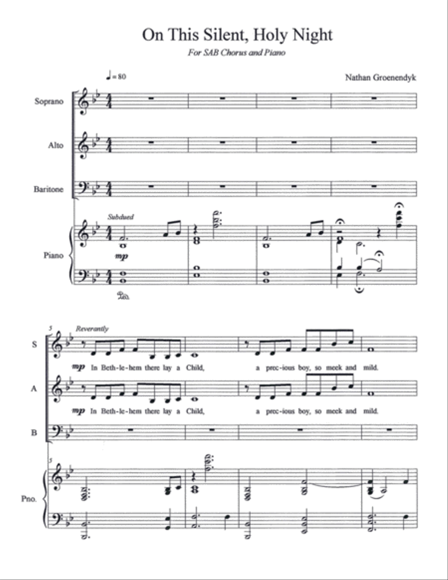 On This Silent, Holy Night 3-Part scores gallery preview page 3