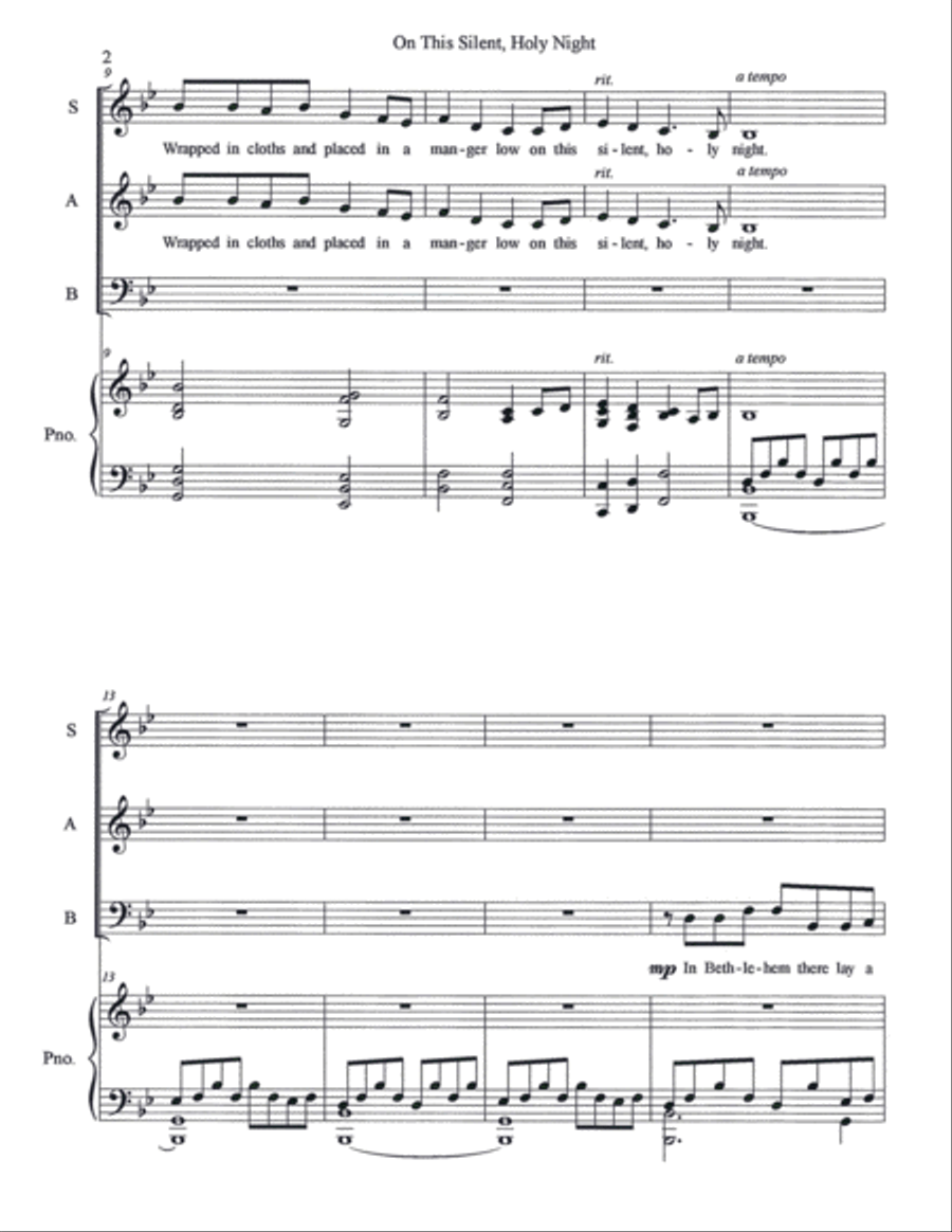 On This Silent, Holy Night 3-Part scores gallery preview page 4